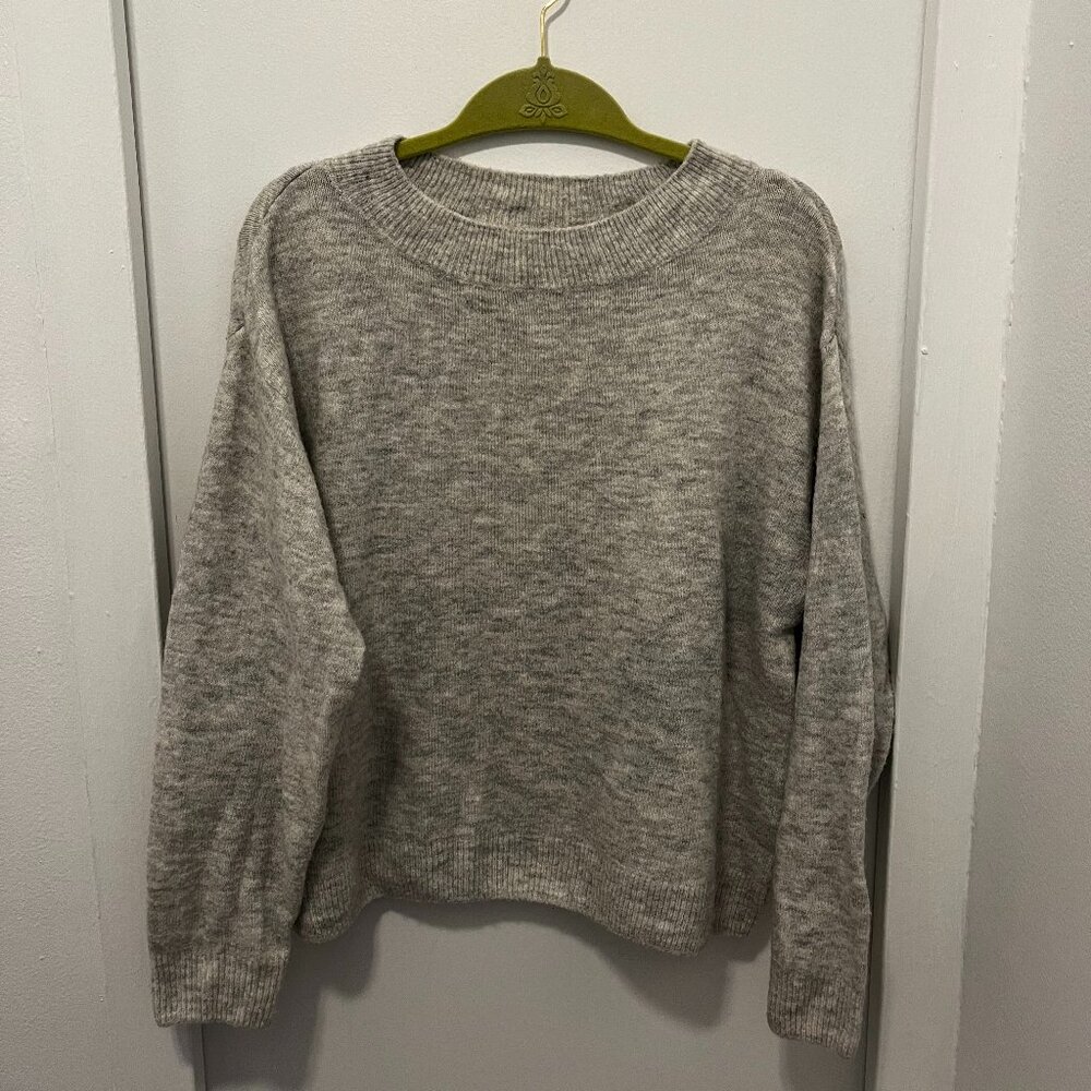 Light Grey Soft Oversized Slouchy Sweater